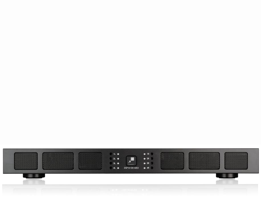 Amplificador de 8 Canales 130W (4 par stereo); 1U de rack